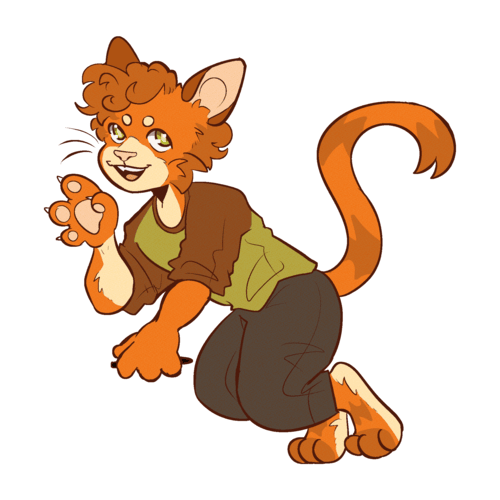 a pagedoll of an orange anthro cat